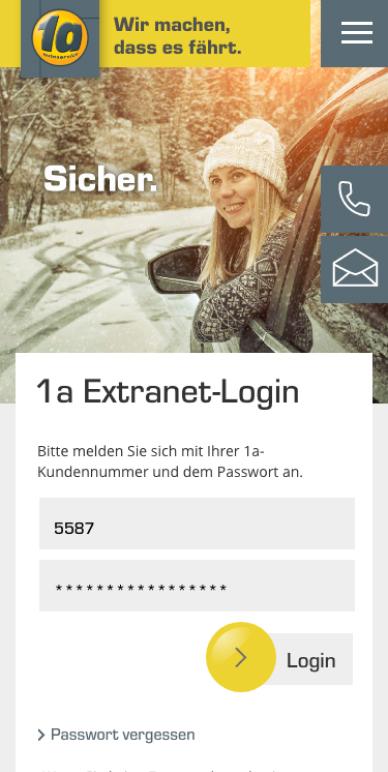 Referenz 1a autoservice Relaunch und Betreuung des Extranets Mobile
